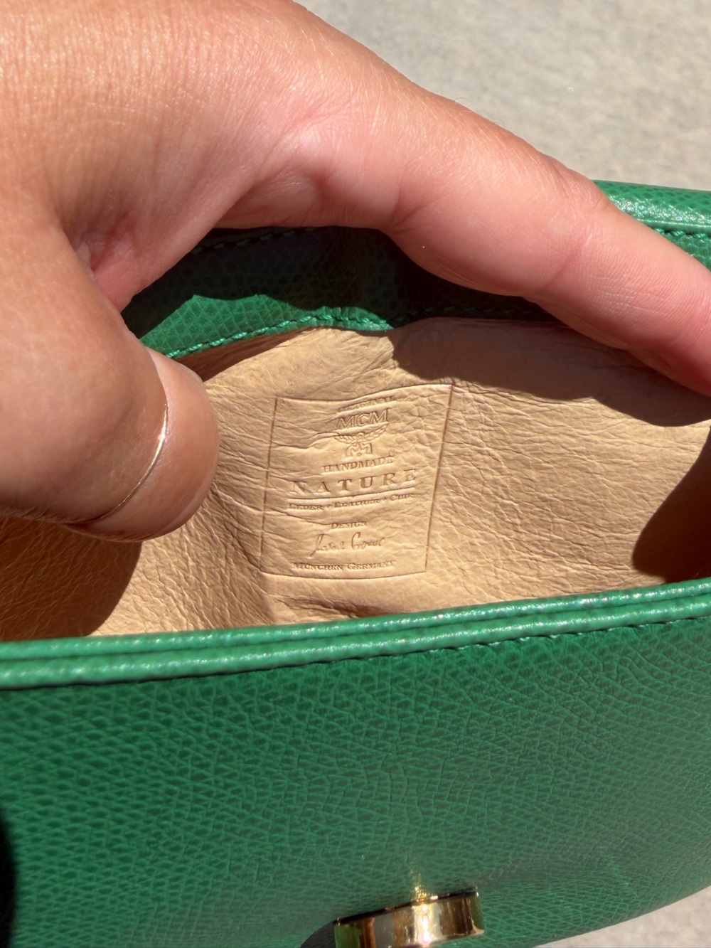 MCM Green Leather Crossbody Bag - Picture 2 of 7